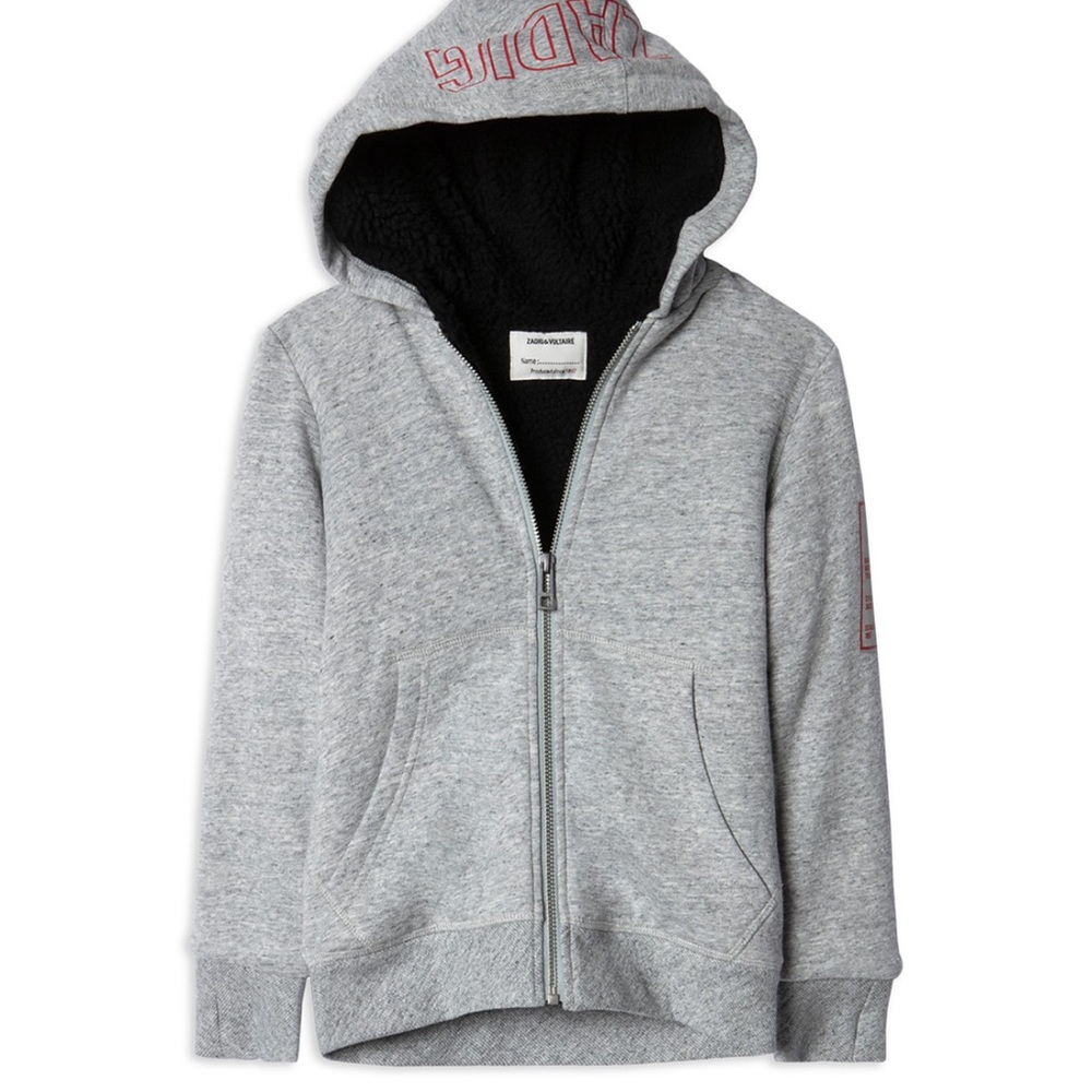 Zadig and Voltaire Boys Zip Hoodie Size 12